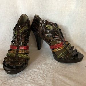 Multicolor Alligator and Snakeskin Madden Heels